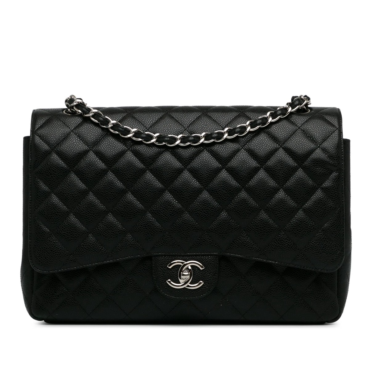 Chanel Maxi Classic Caviar Double Flap (SHG-UssHab) Shoulder Bag