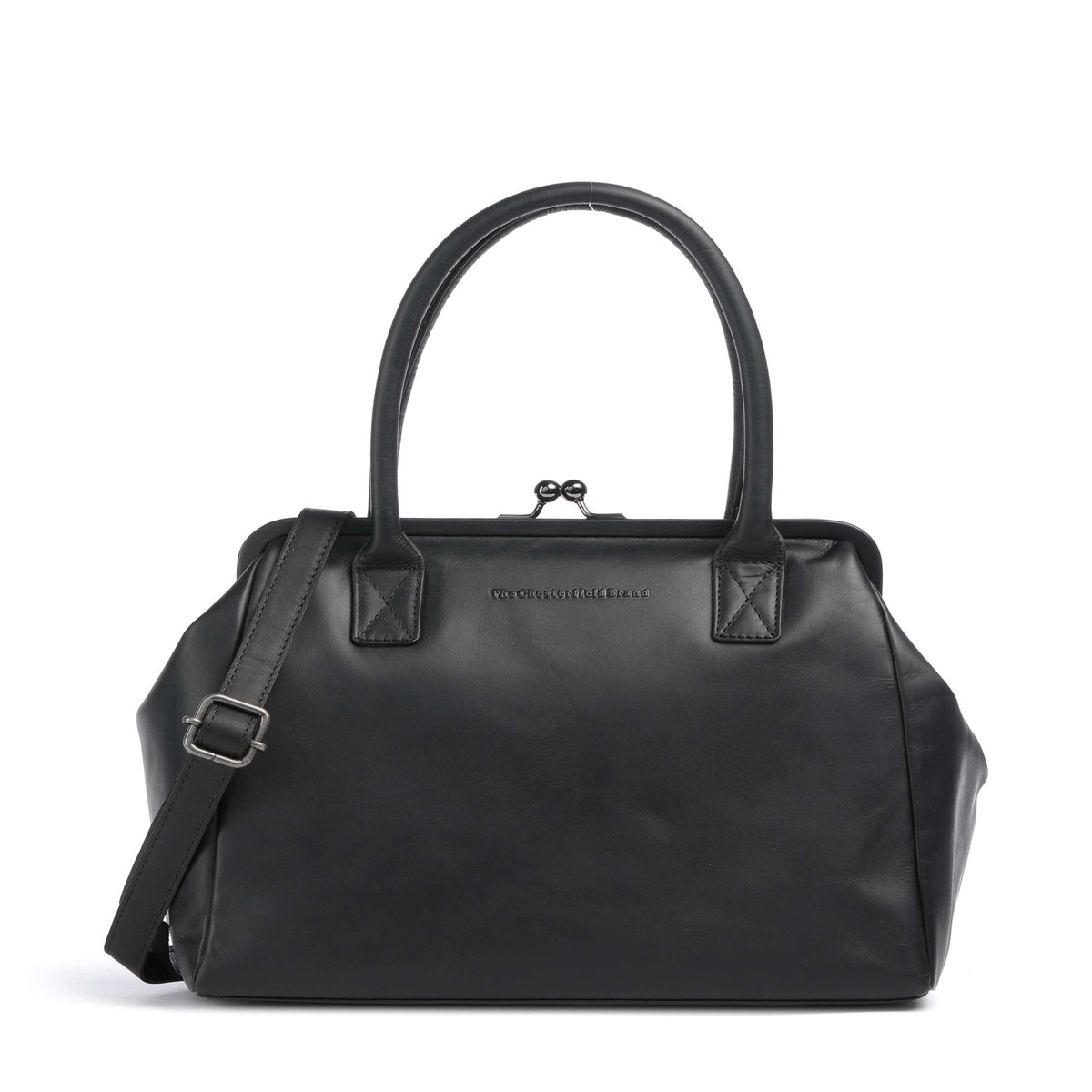 The Chesterfield Brand Wax Pull Up Cow Dorin Shoulder bag black