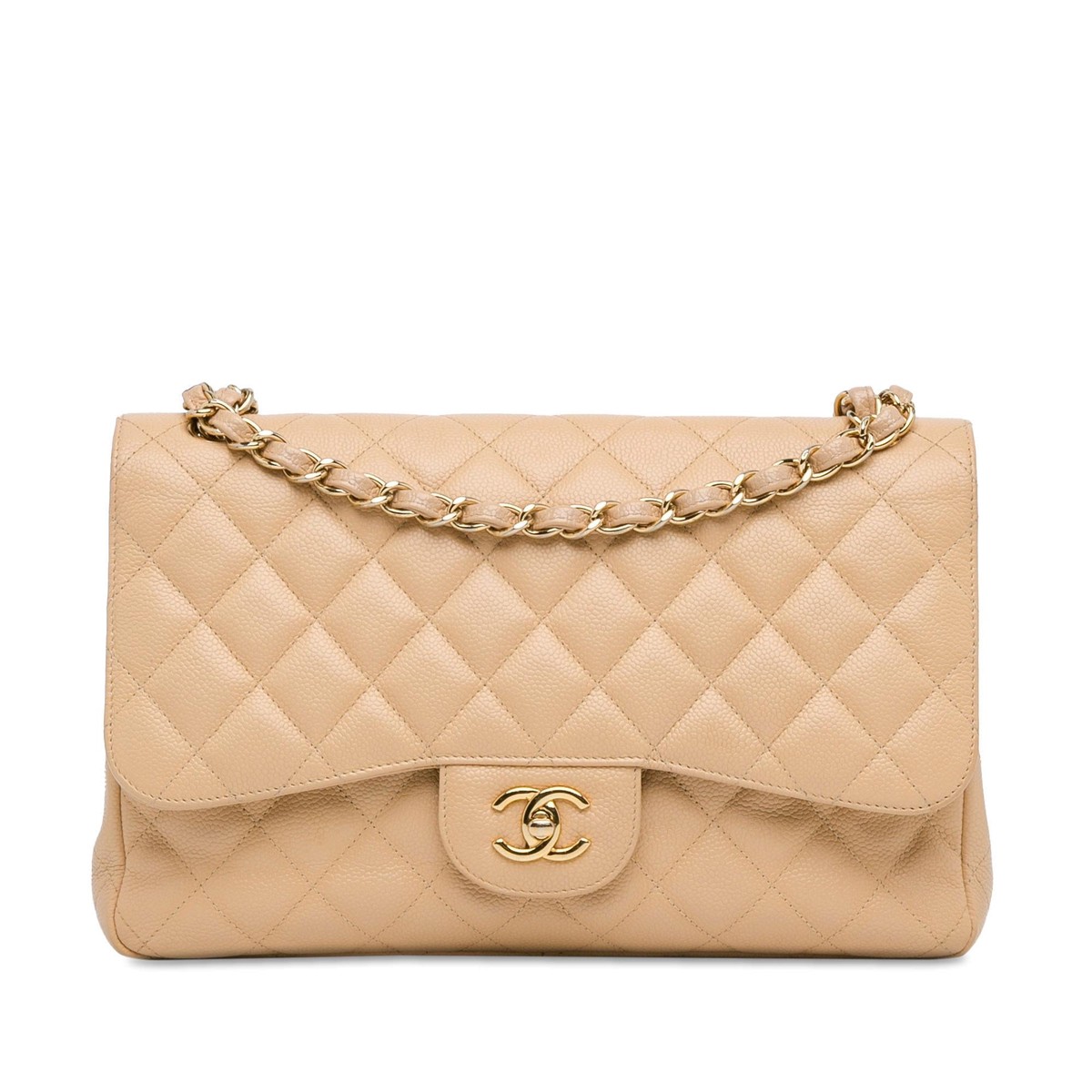 Chanel Jumbo Classic Caviar Double Flap (SHG-VsT6Cu) Shoulder Bag