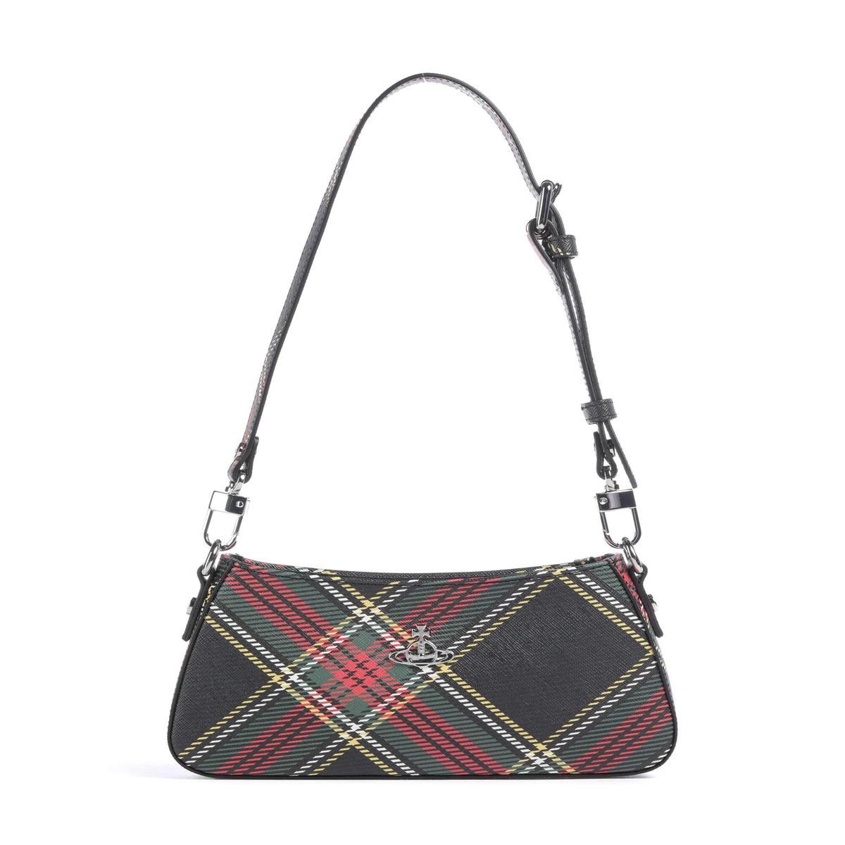 Vivienne Westwood Tasha Saffiano Printed Shoulder bag chelsea tartan