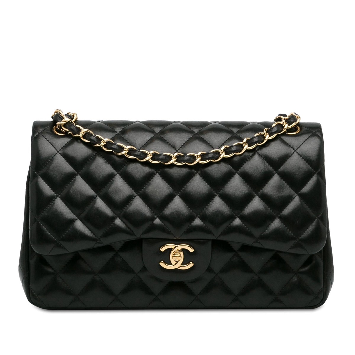 Chanel Jumbo Classic Lambskin Double Flap (SHG-dnuKsy) Shoulder Bag
