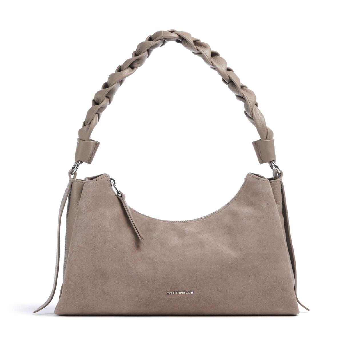 Coccinelle Boheme Suede Shoulder bag warm taupe