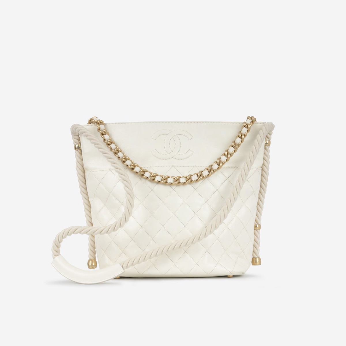 Chanel Chanel - En Vogue Large Hobo Bag - White Aged Calfskin Leather GHW
