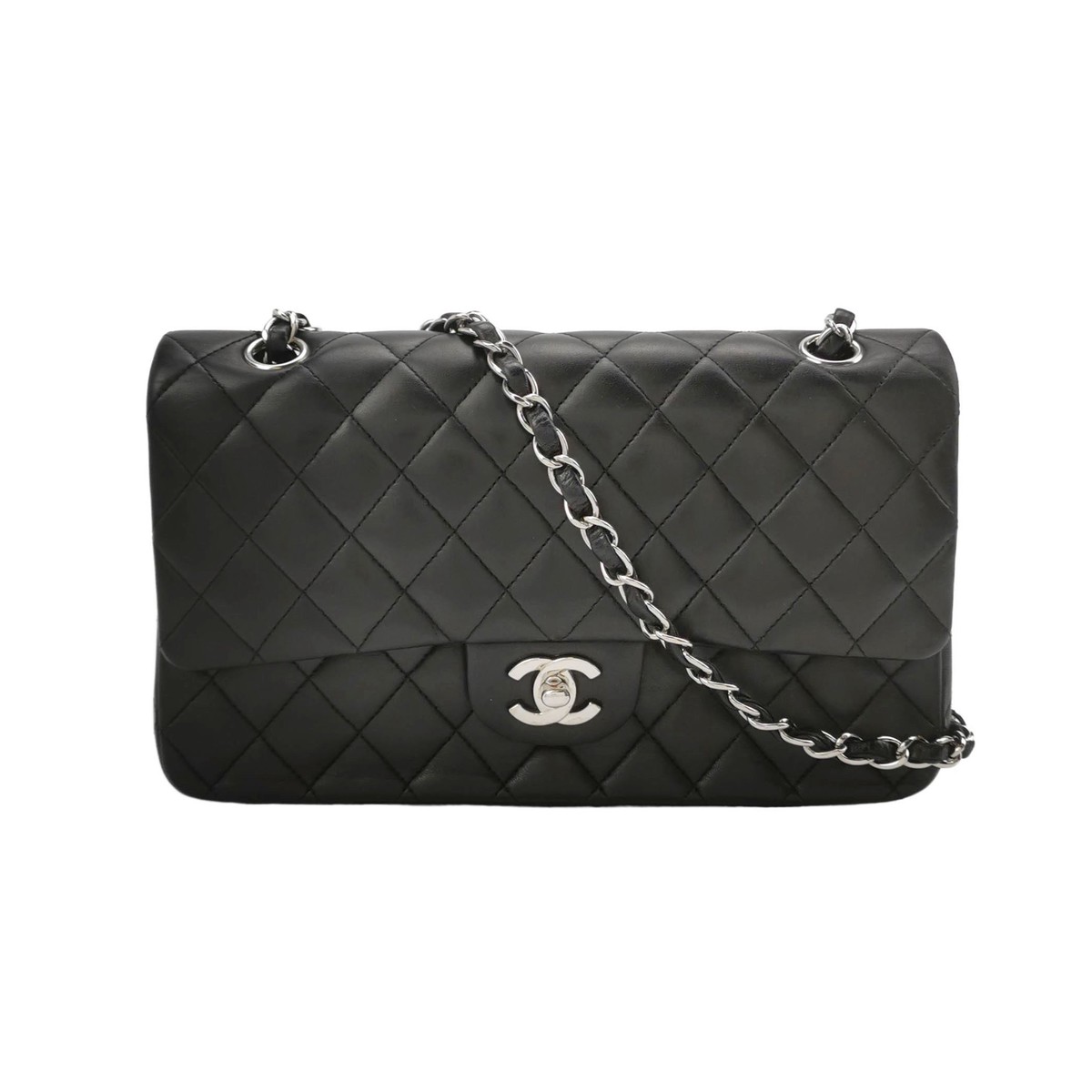Chanel Classic Flap Medium Leather Lambskin Black Shoulder Bag