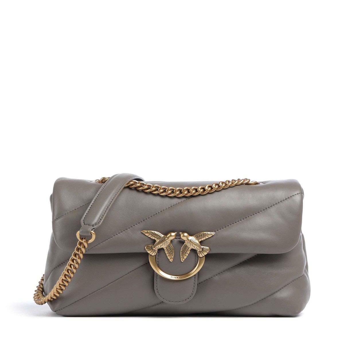 Pinko Love Puff Classic Shoulder bag grigio asfalto/antique gold