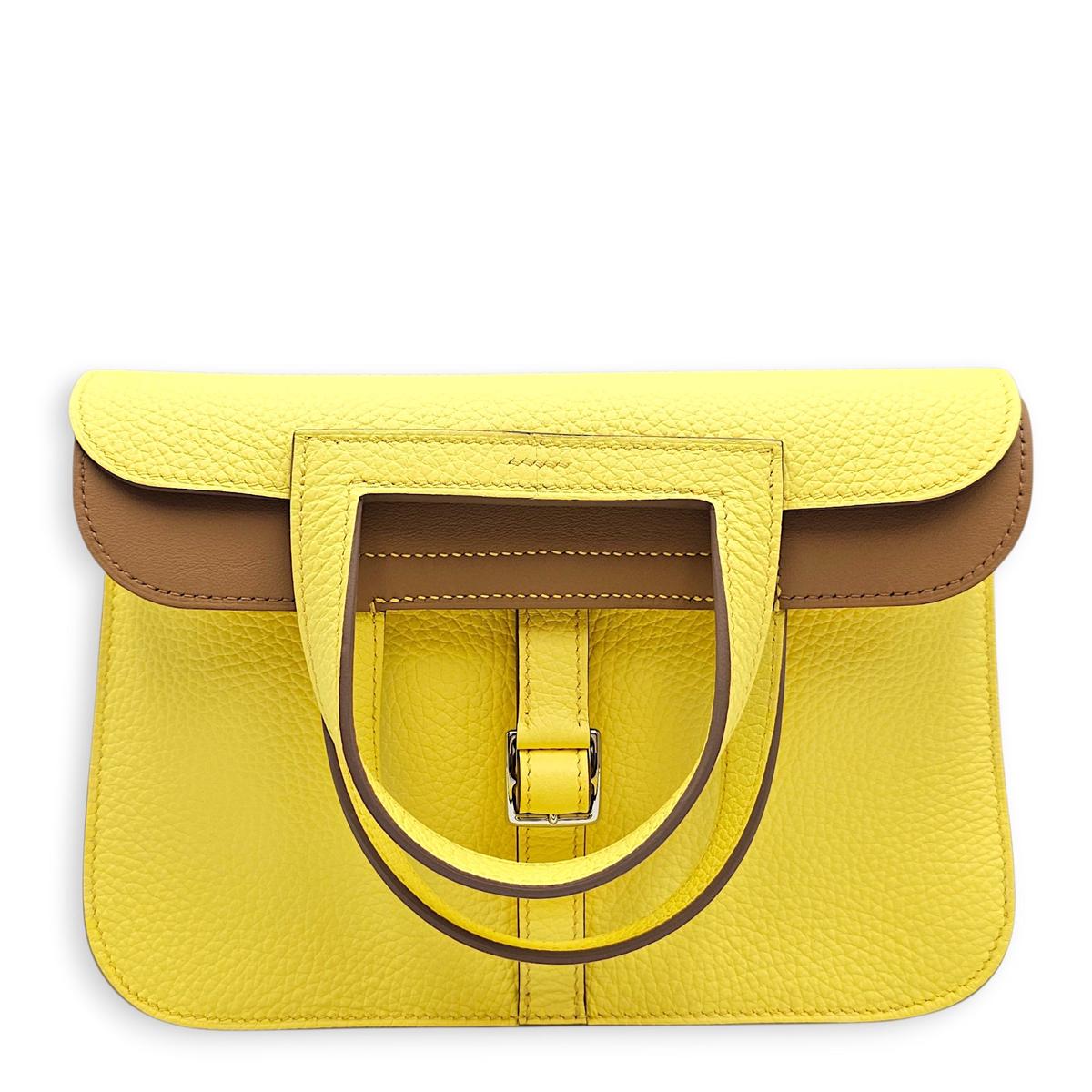 Halzan Verso 25 Limoncello/Biscuit in Clemence Palladium hardware