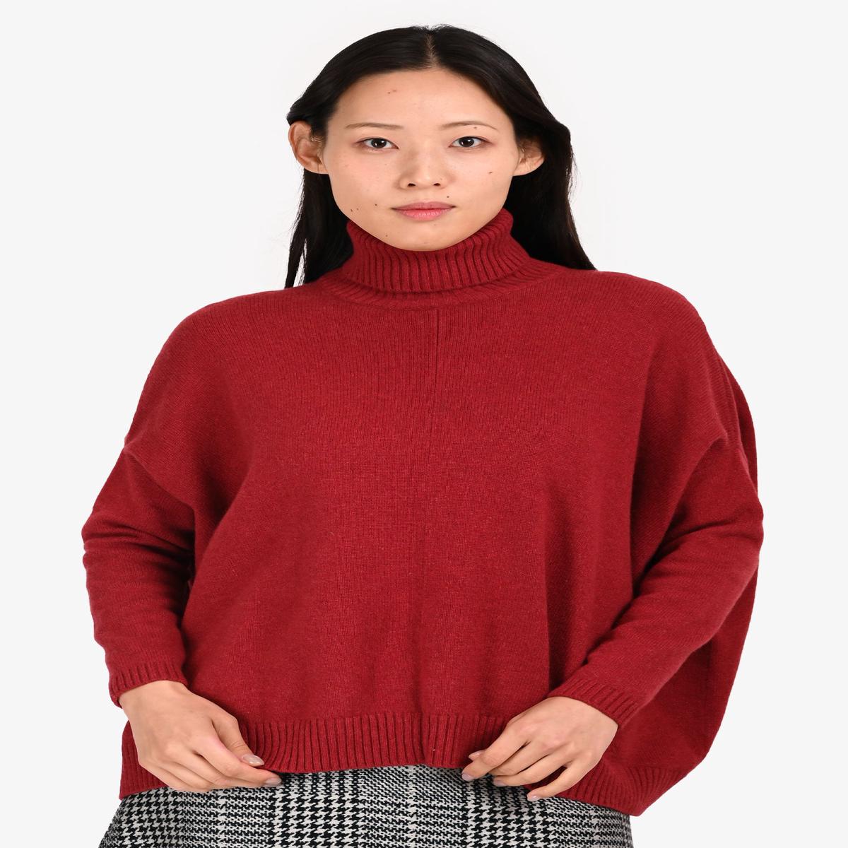 Brunello Cucinelli Red Cashmere Turtle Neck Sweater Size XS