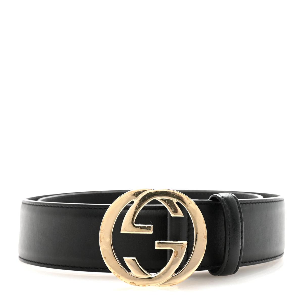 Calfskin Interlocking G Belt 75 30 Black