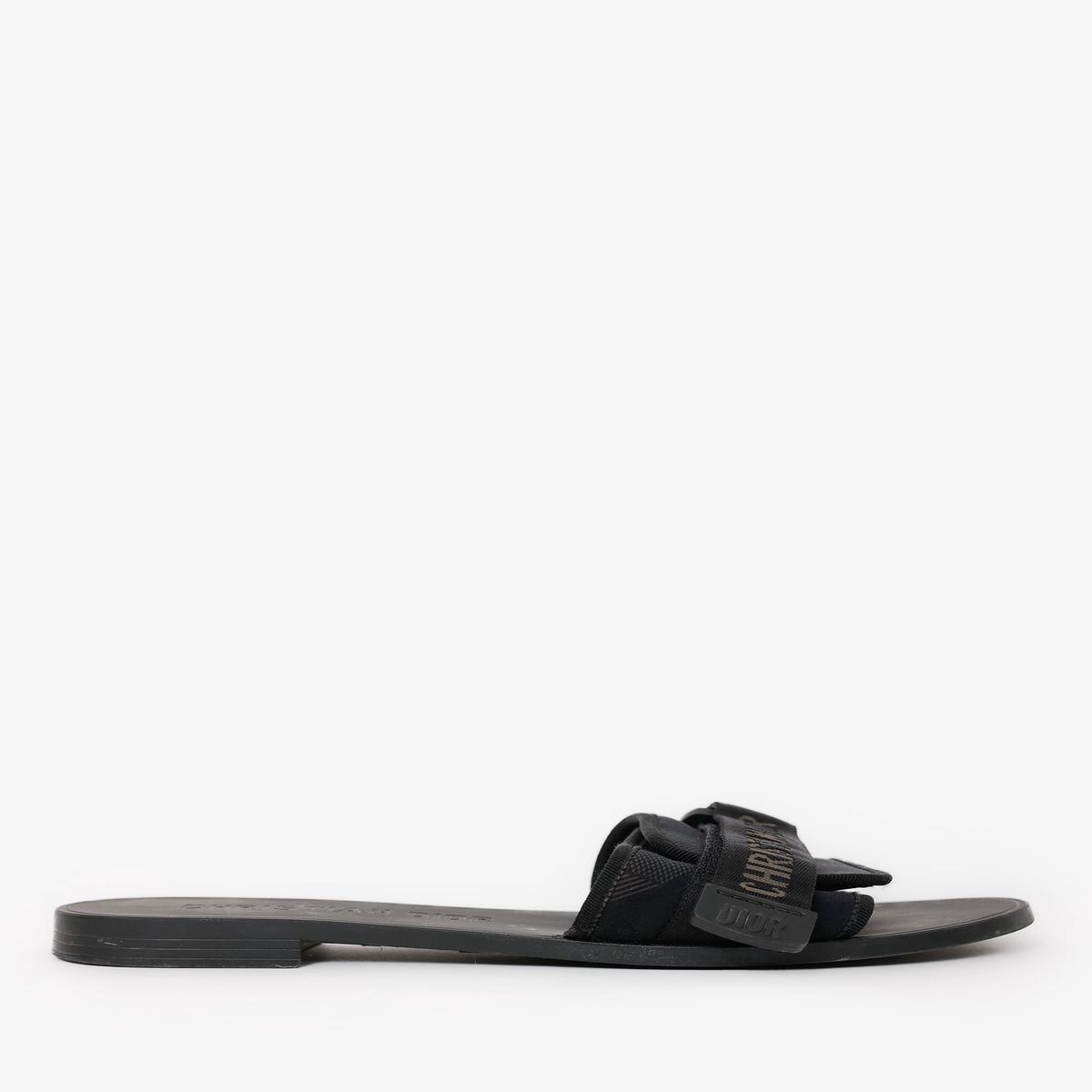Christian Dior Black Nylon Dio(r)evolution Dway Slide Sandals Size 40