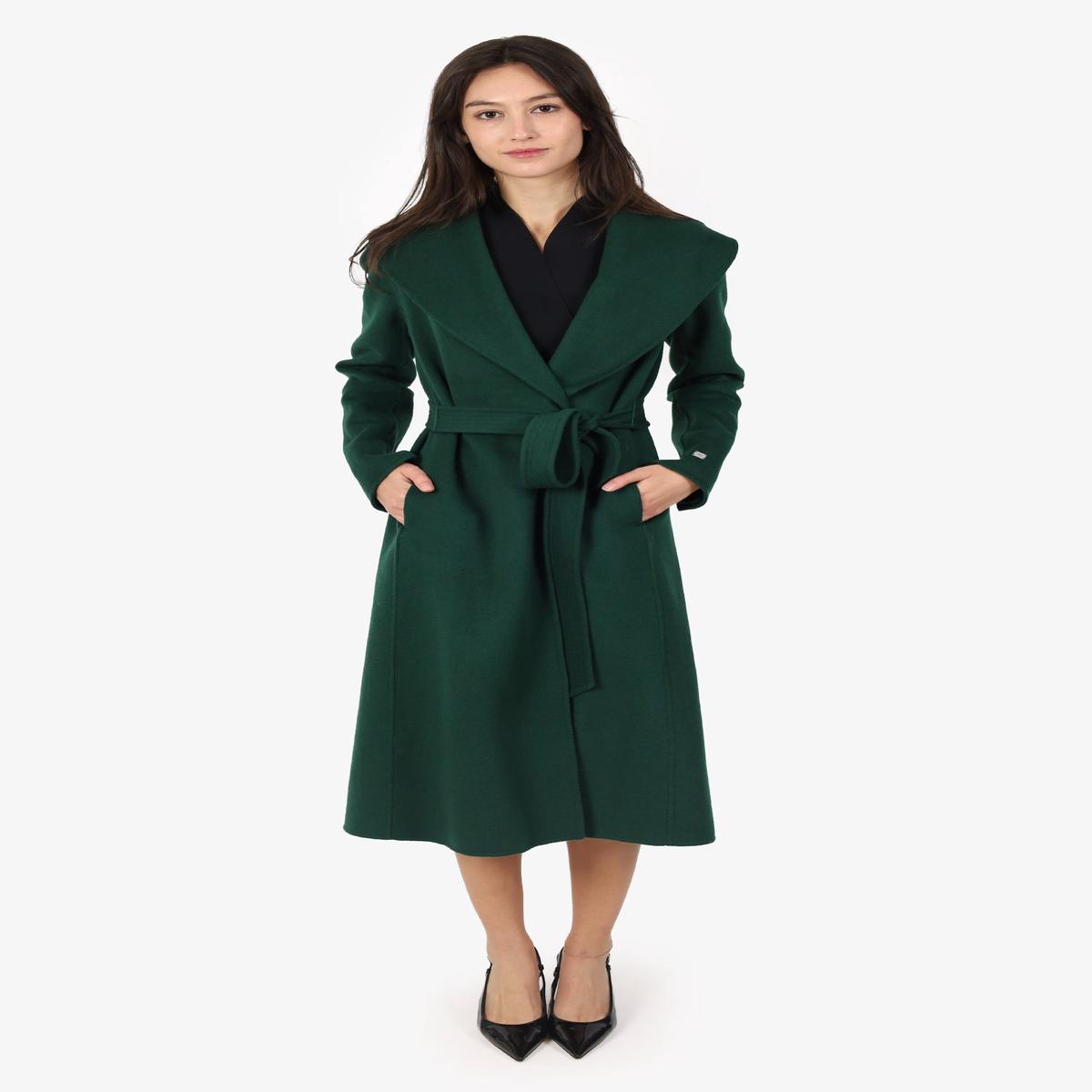 Soia & Kyo Green Wool Belted Coat Size XS
