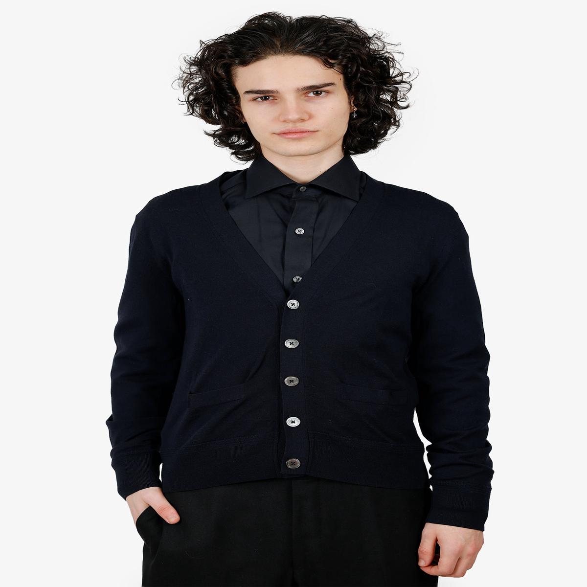 Tom Ford Navy Wool Knit Cardigan Size 48 Mens