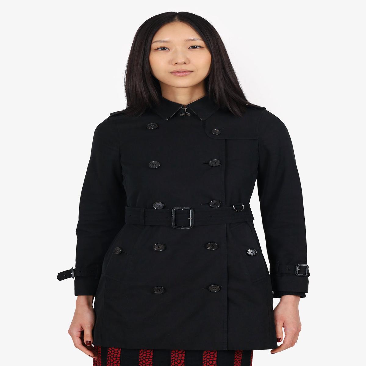Burberry Black Belted Trench Coat Size 0