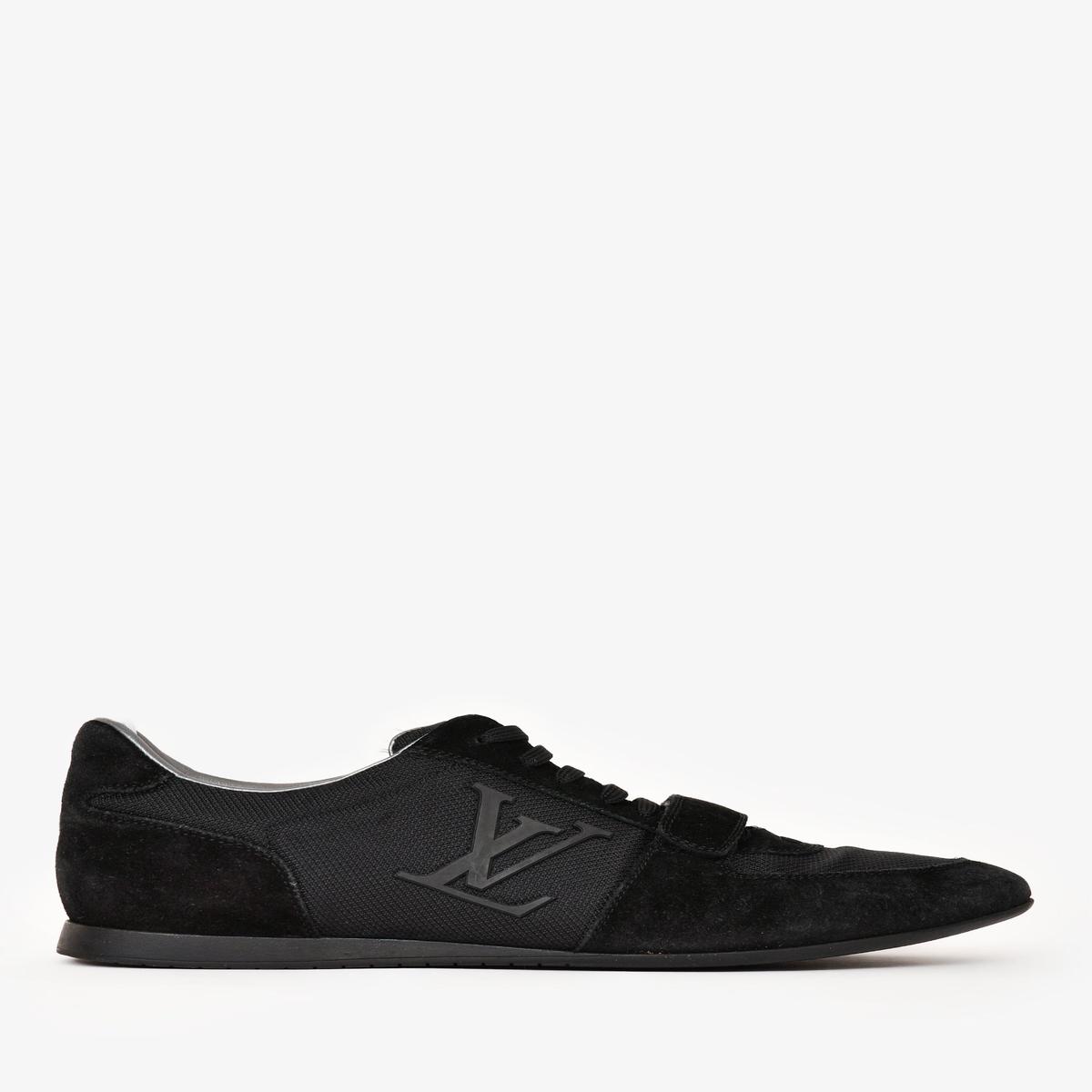 Louis Vuitton Black Mesh/Suede Logo Velcro Sneakers Size 7 Mens