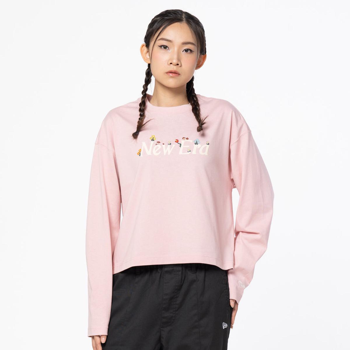 NEW ERA WILD FLORAL PINK ROUGE WOMEN LONG SLEEVE T-SHIRT