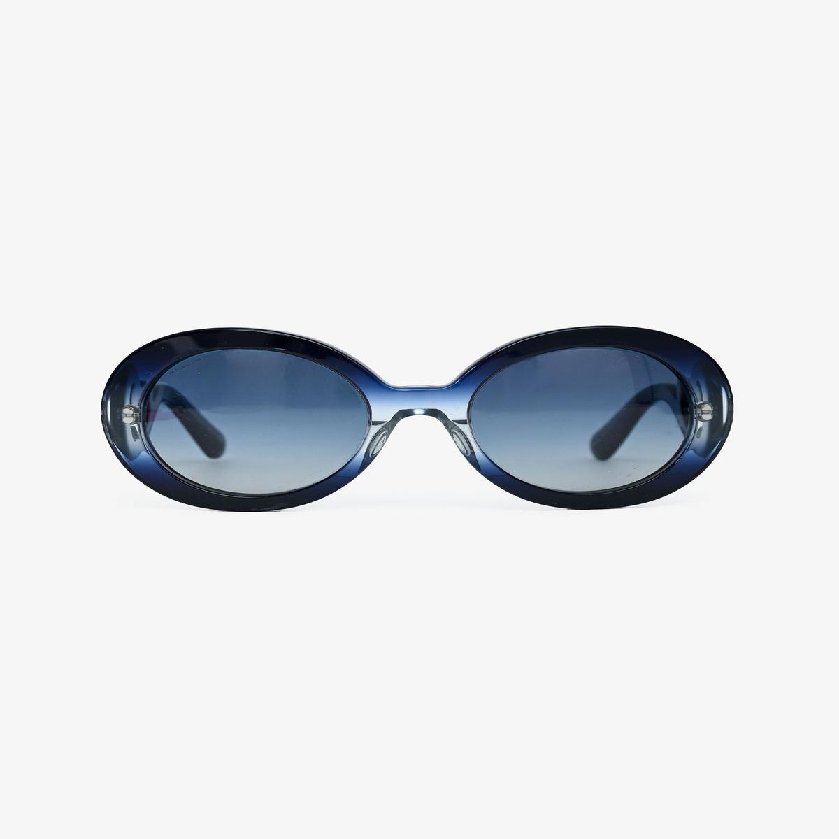 Prada Blue Ombre Round Swirl Side Sunglasses