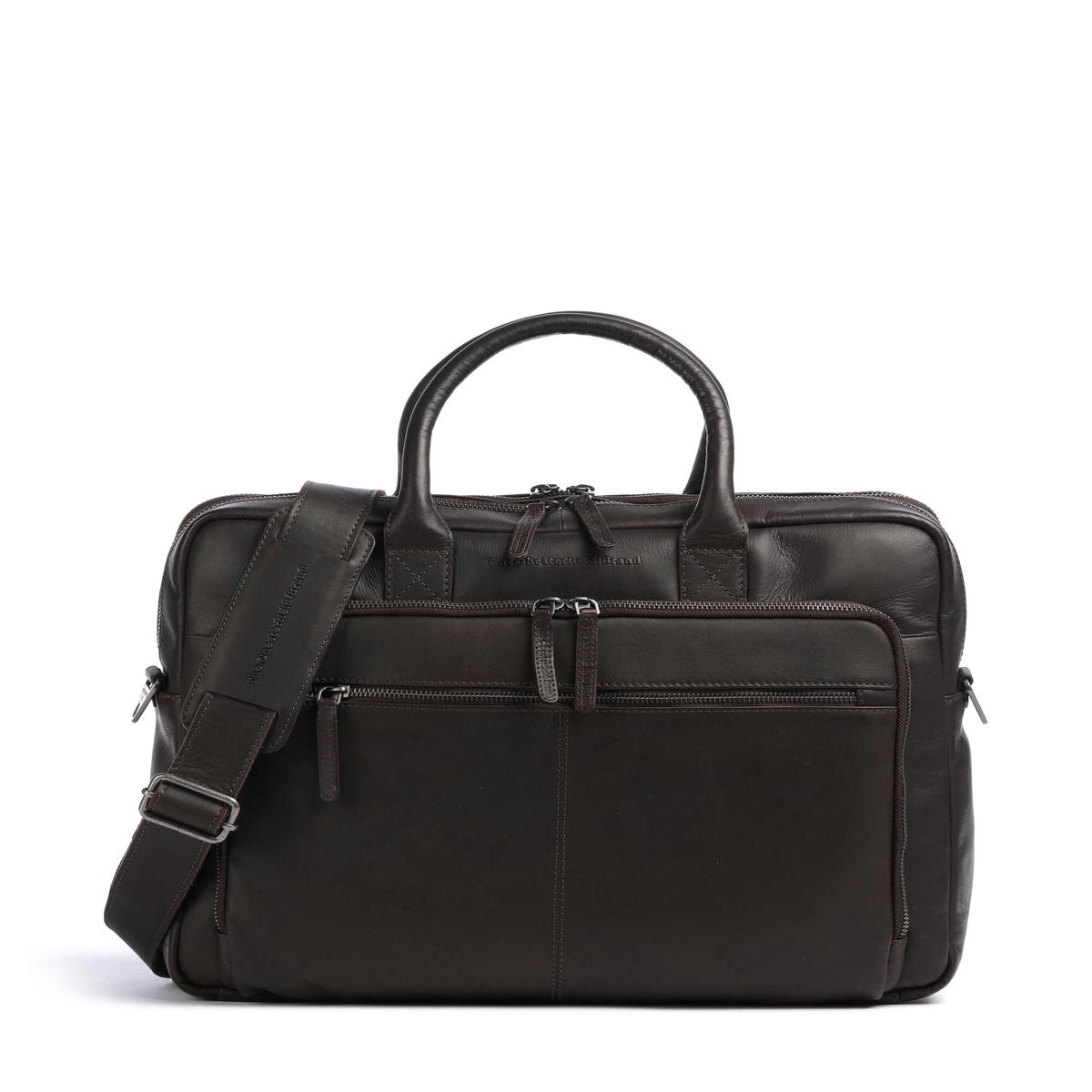 The Chesterfield Brand Wax Pull Up Cow Tacama Laptop bag brown