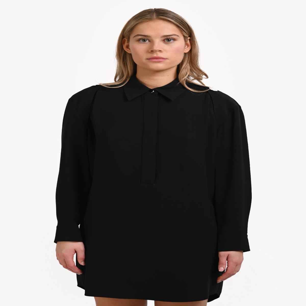 Alexander Wang Black Silk Long Sleeve Knee Length Dress Size 6