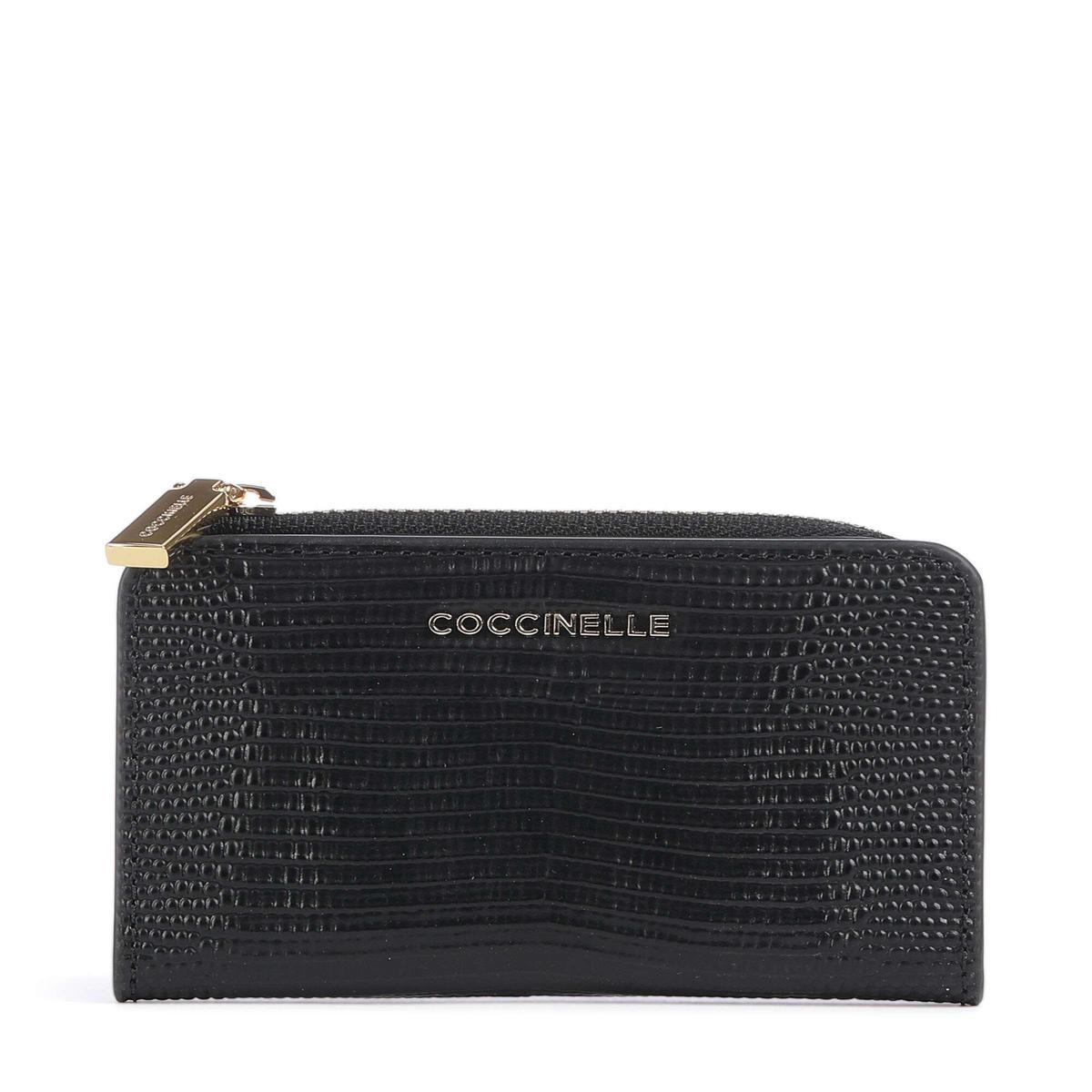 Coccinelle Metallic Lizard Wallet noir