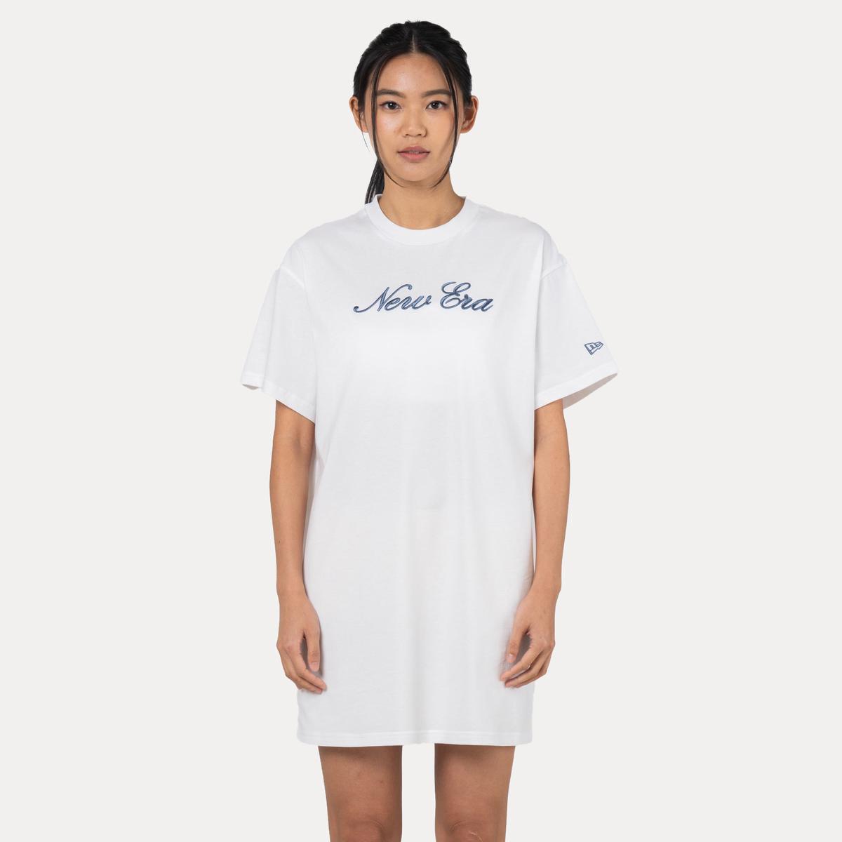 NEW ERA BASIC WHITE WOMEN SHORT SLEEVE TEE DRESS