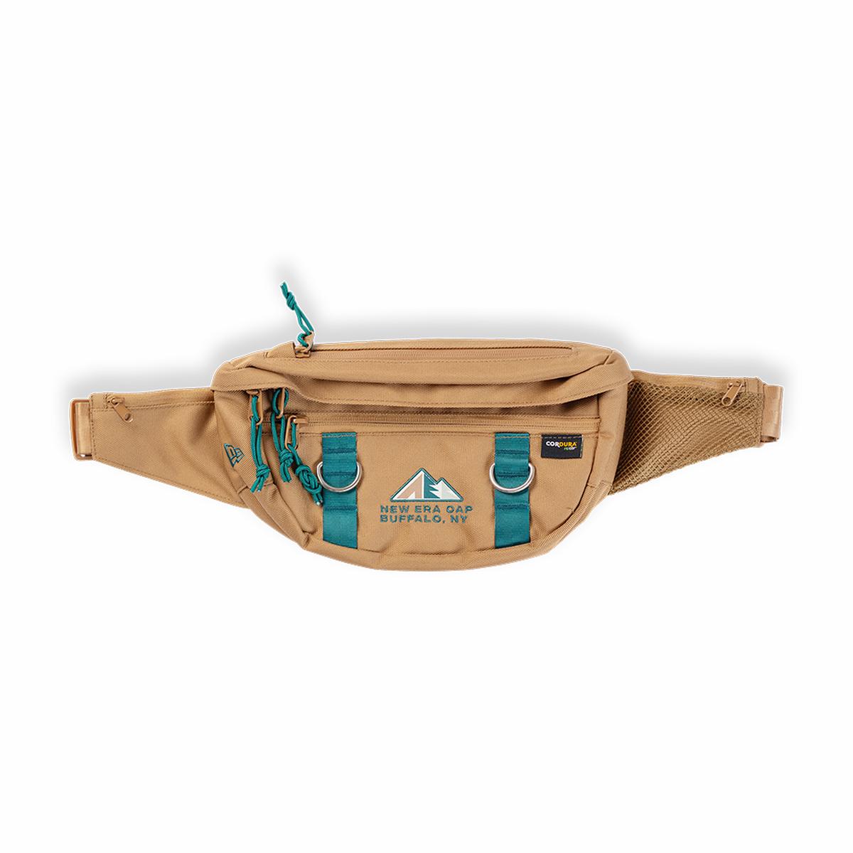 NEW ERA OUTDOOR MOUNTAIN LOGO CAMEL SUEDE EXPLORER WAIST BAG