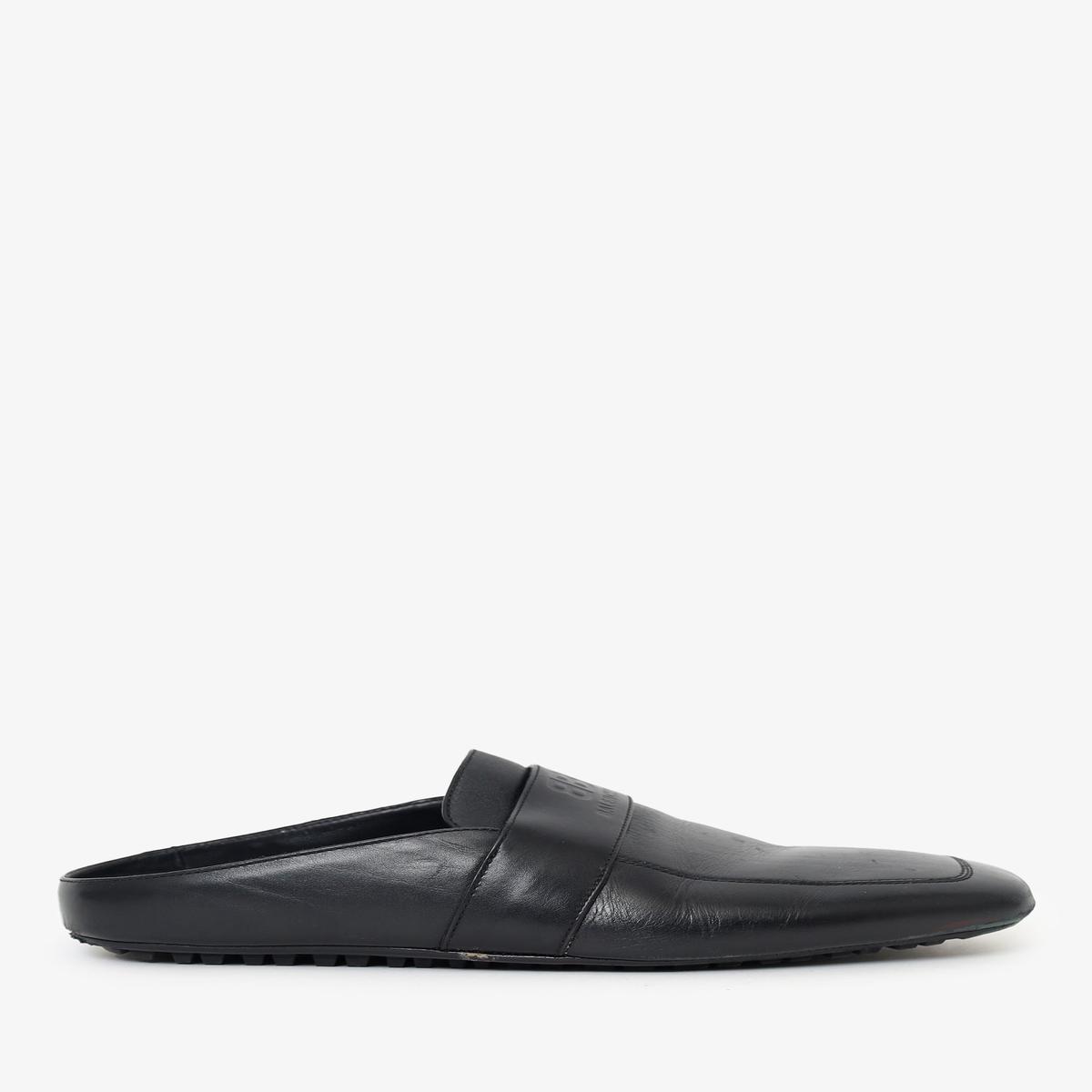 Balenciaga Black Leather Slides Size 36.5