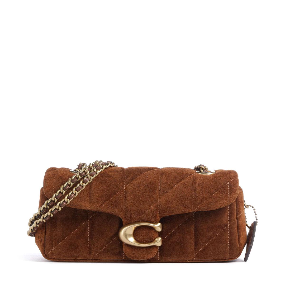 Coach Tabby Quilted Suede 20 Shoulder bag warm brown