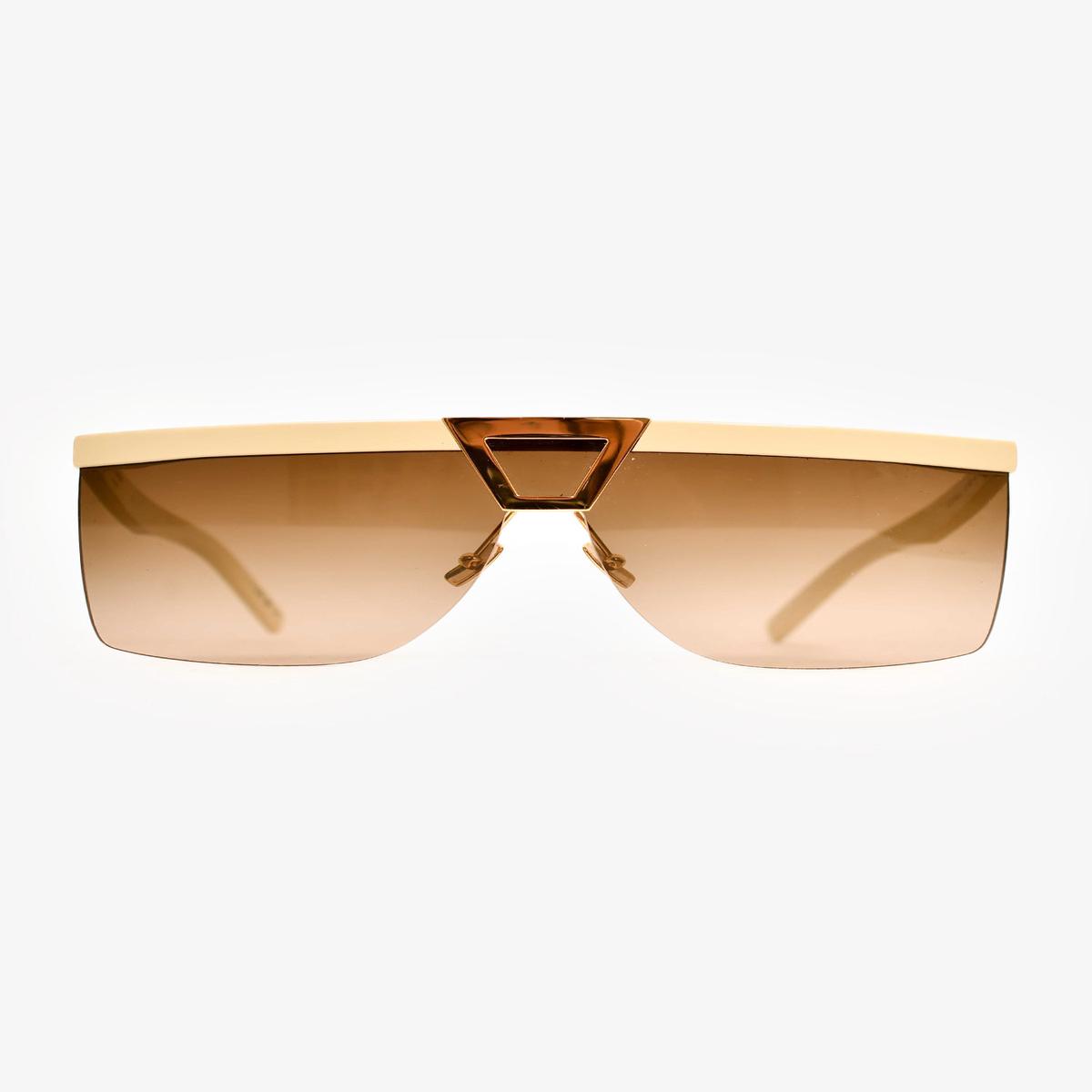 Saint Laurent Cream Flat Top 'Palace' Sunglasses