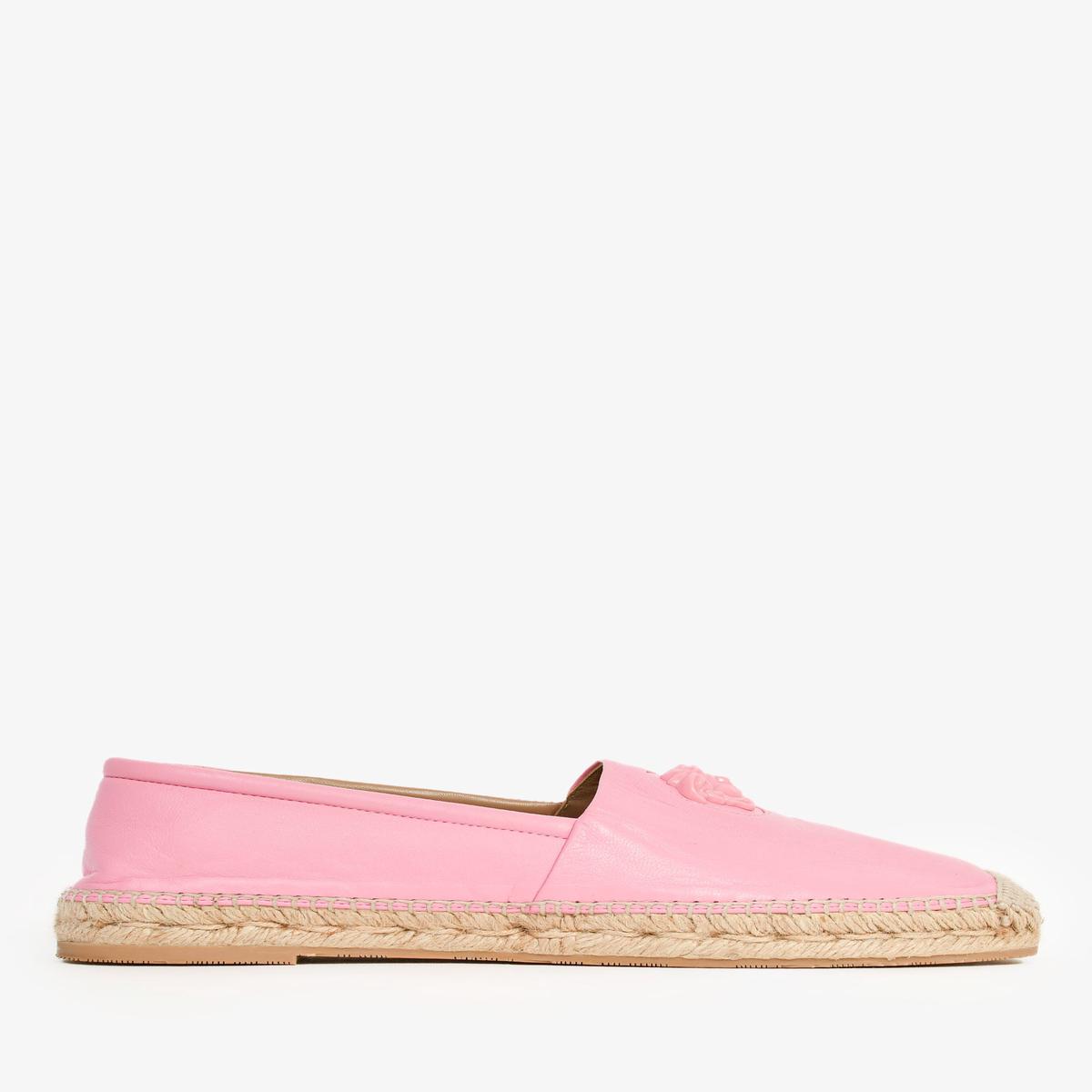 Versace Pink Medusa Head Espadrilles Size 39.5