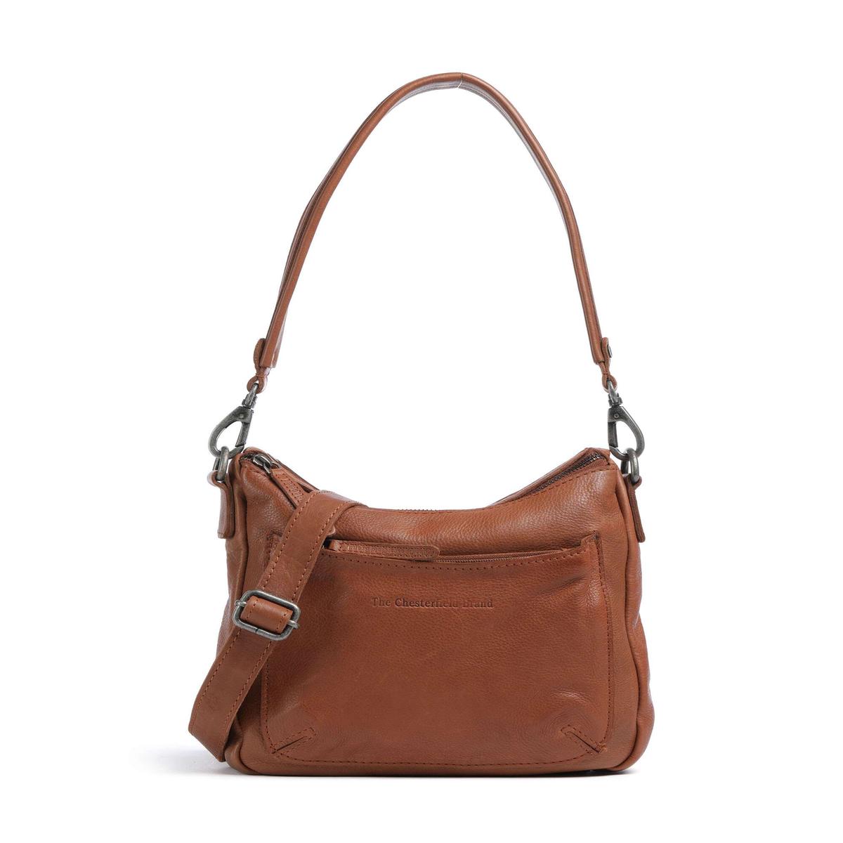 The Chesterfield Brand Washed Waxed Cow Caroline Shoulder bag cognac