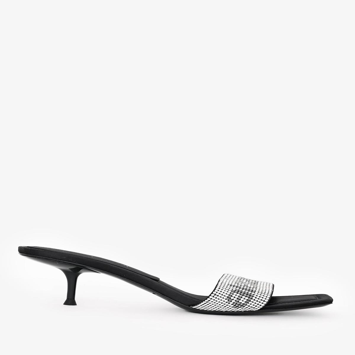 Alexander Wang Black Crystal Embellished Logo 'Jessica' Sandals Size 36