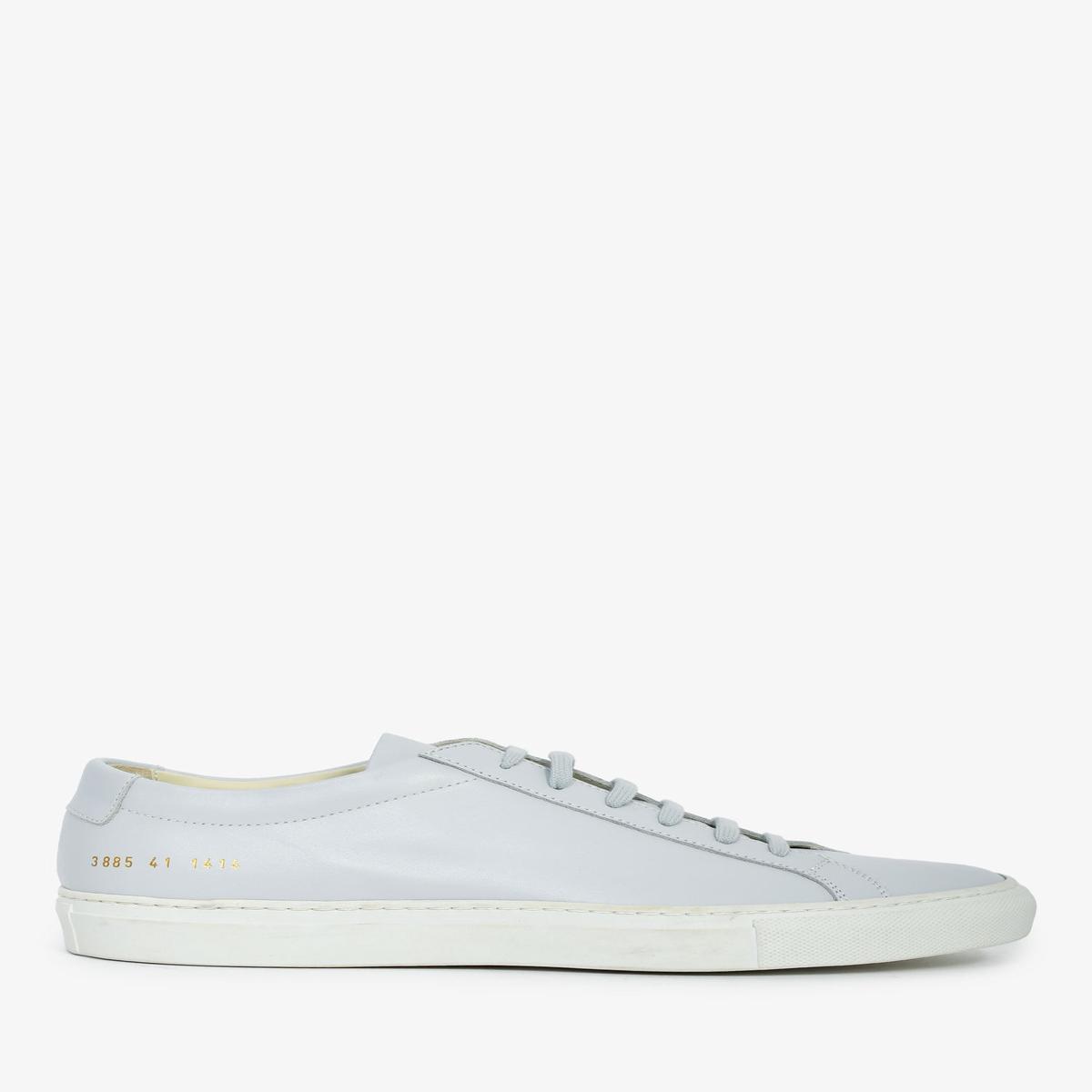 Common Projects Ice Blue Leather 'Achilles' Low Top Sneakers Size 41
