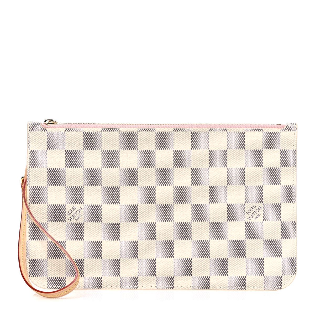 Damier Azur Neverfull MM GM Pochette Rose Ballerine
