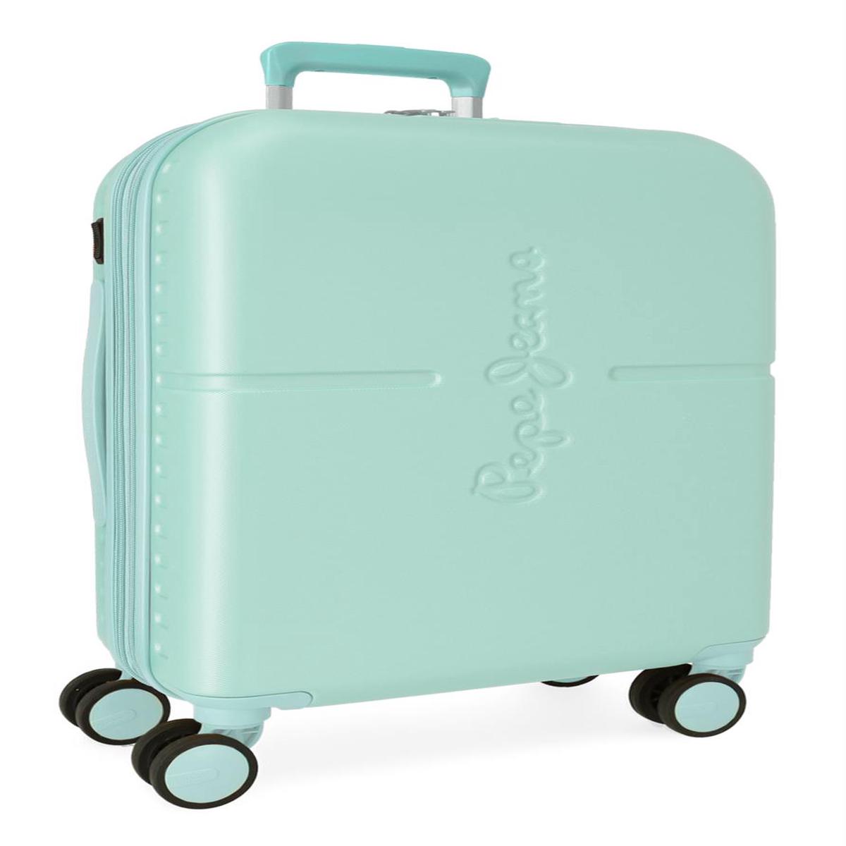 7688625 TROLLEY ABS 55CM. C/EXP. 4R. PJL HIGHLIGHT TURQUESA