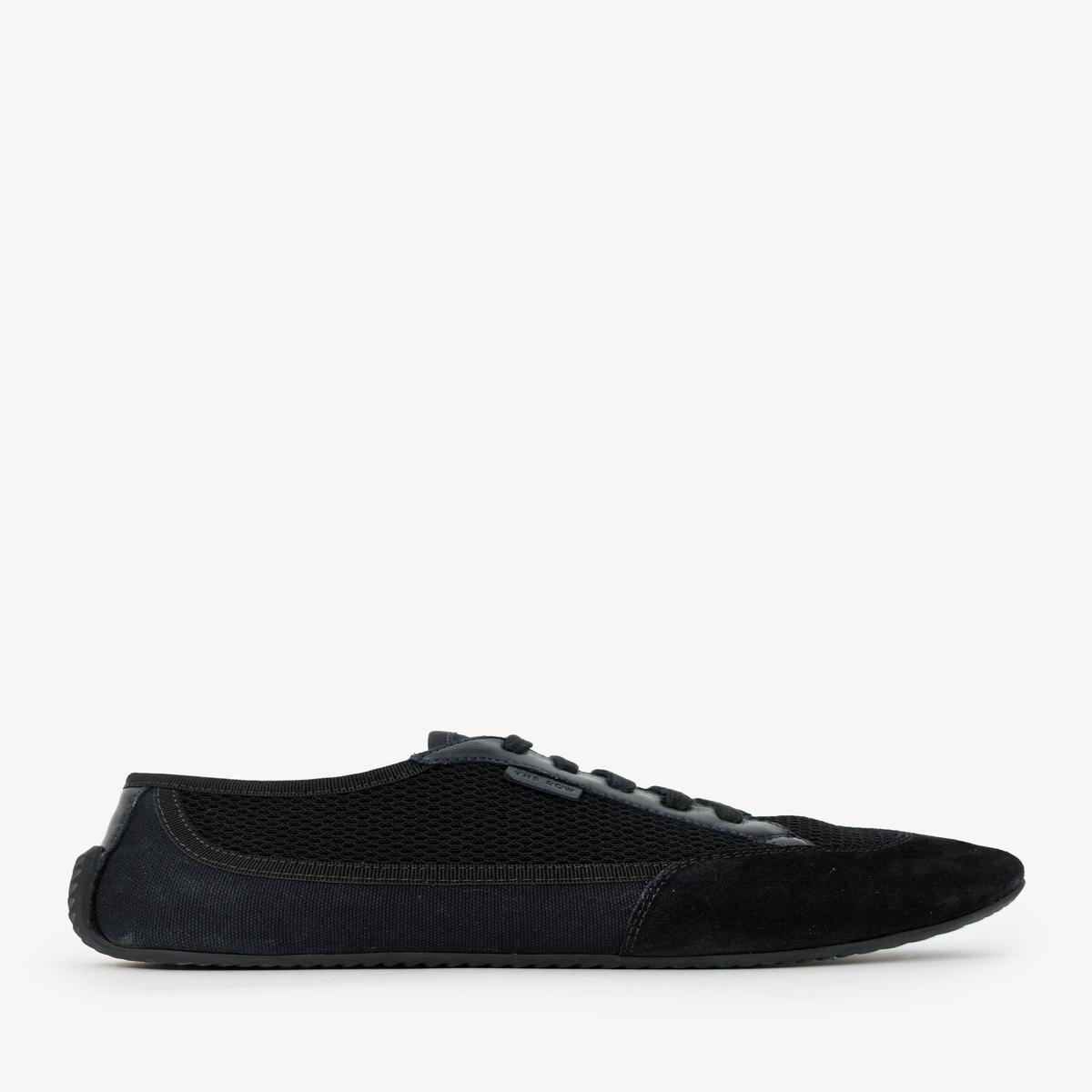 The Row Black Canvas Leather-trimmed Owen City Sneakers Size 38