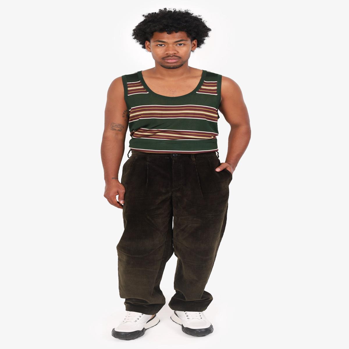 Noah Khaki Green Corduroy Straight Leg Pants Size 32 Mens