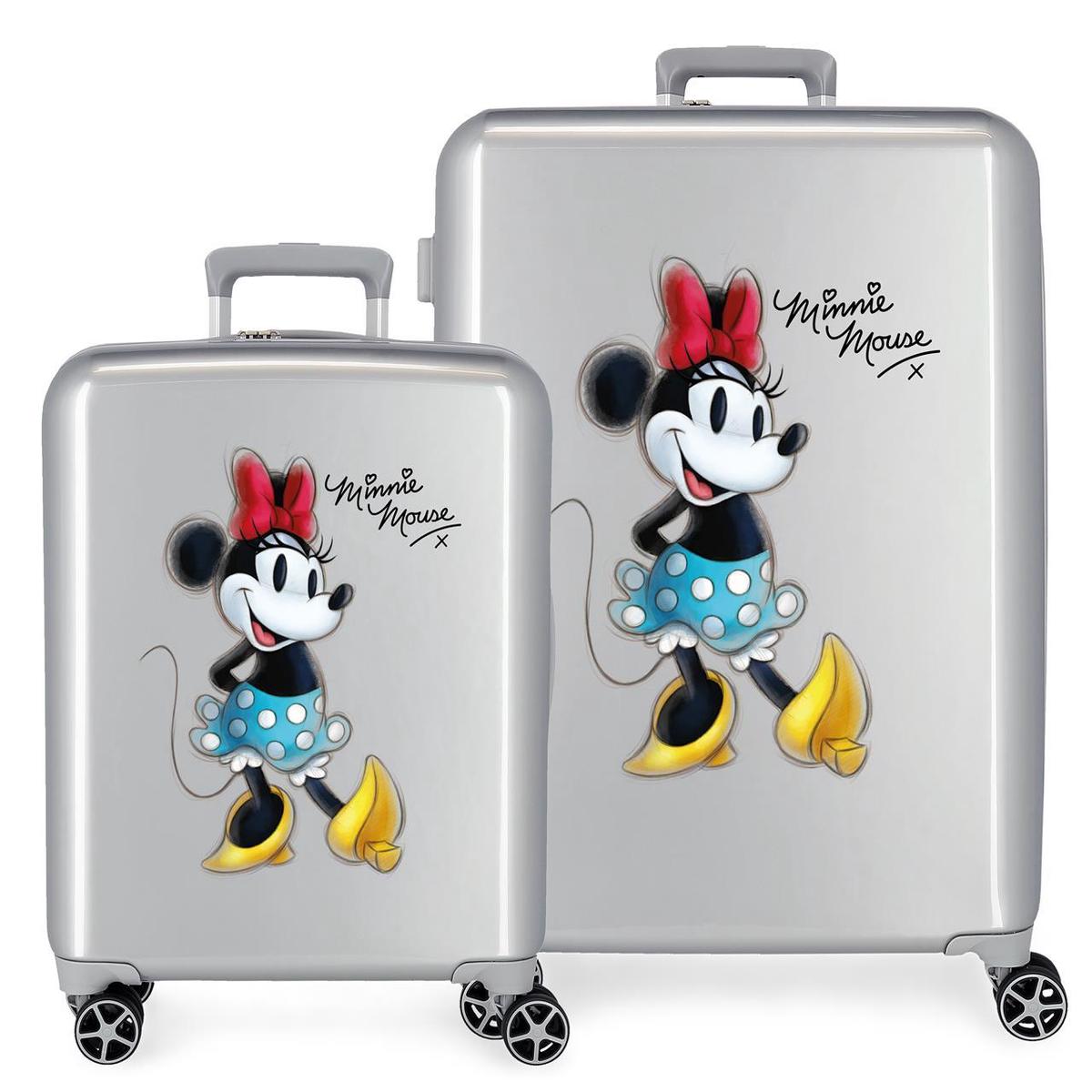 3649722 SET 2/ TROLLEYS ABS 55/70CM.4R. JOYFUL MINNIE