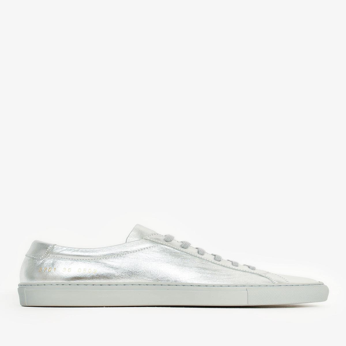 Common Projects Silver Leather Sneakers Size 36