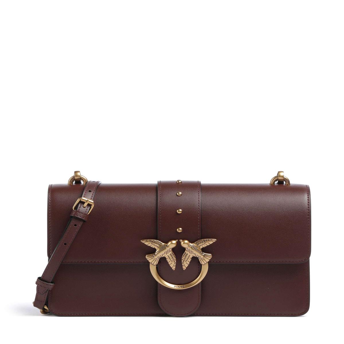 Pinko Love One Classic Crossbody bag rosso vino/antique gold