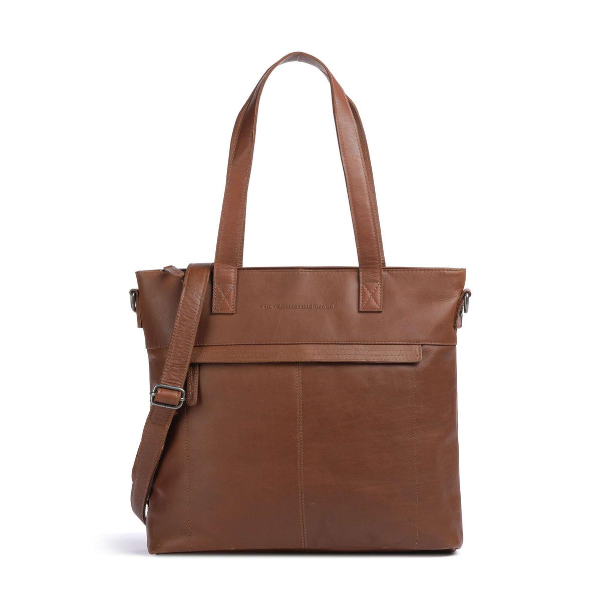 The Chesterfield Brand Cow Wax Pull Up Nunavik Tote bag cognac