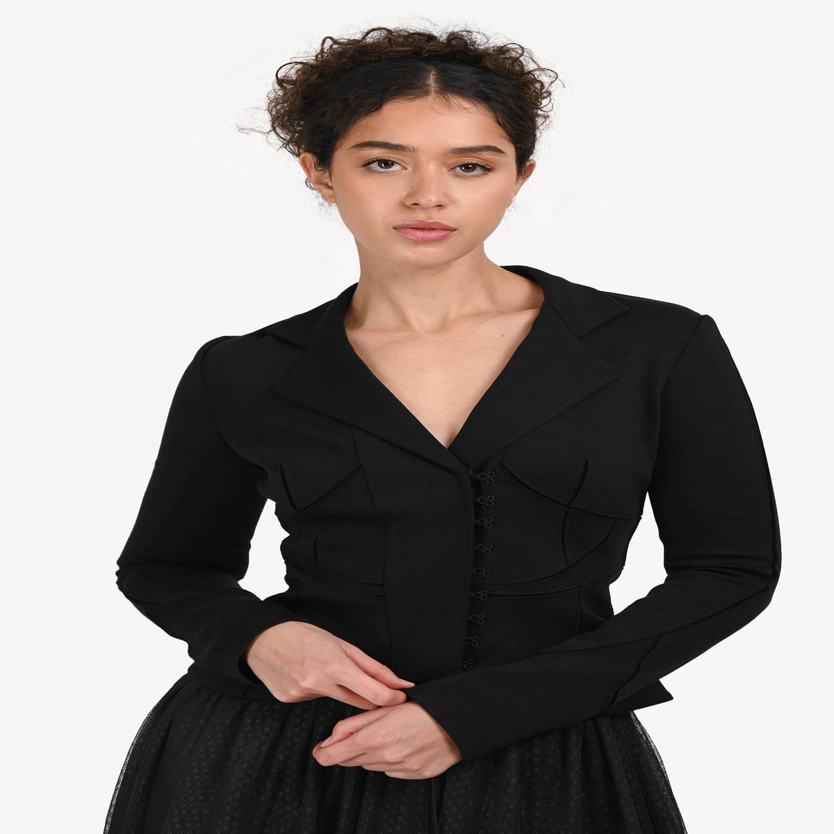 Robert Rodriguez Black Corset Blazer Size 0