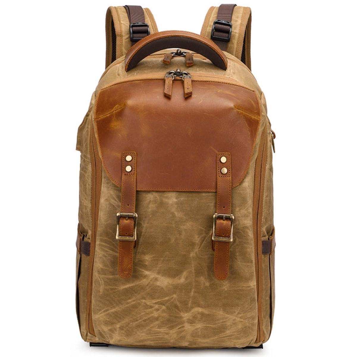 K805 Waterproof Batik Canvas Camera Backpack Outdoor Liner Shoulder Photography Bag