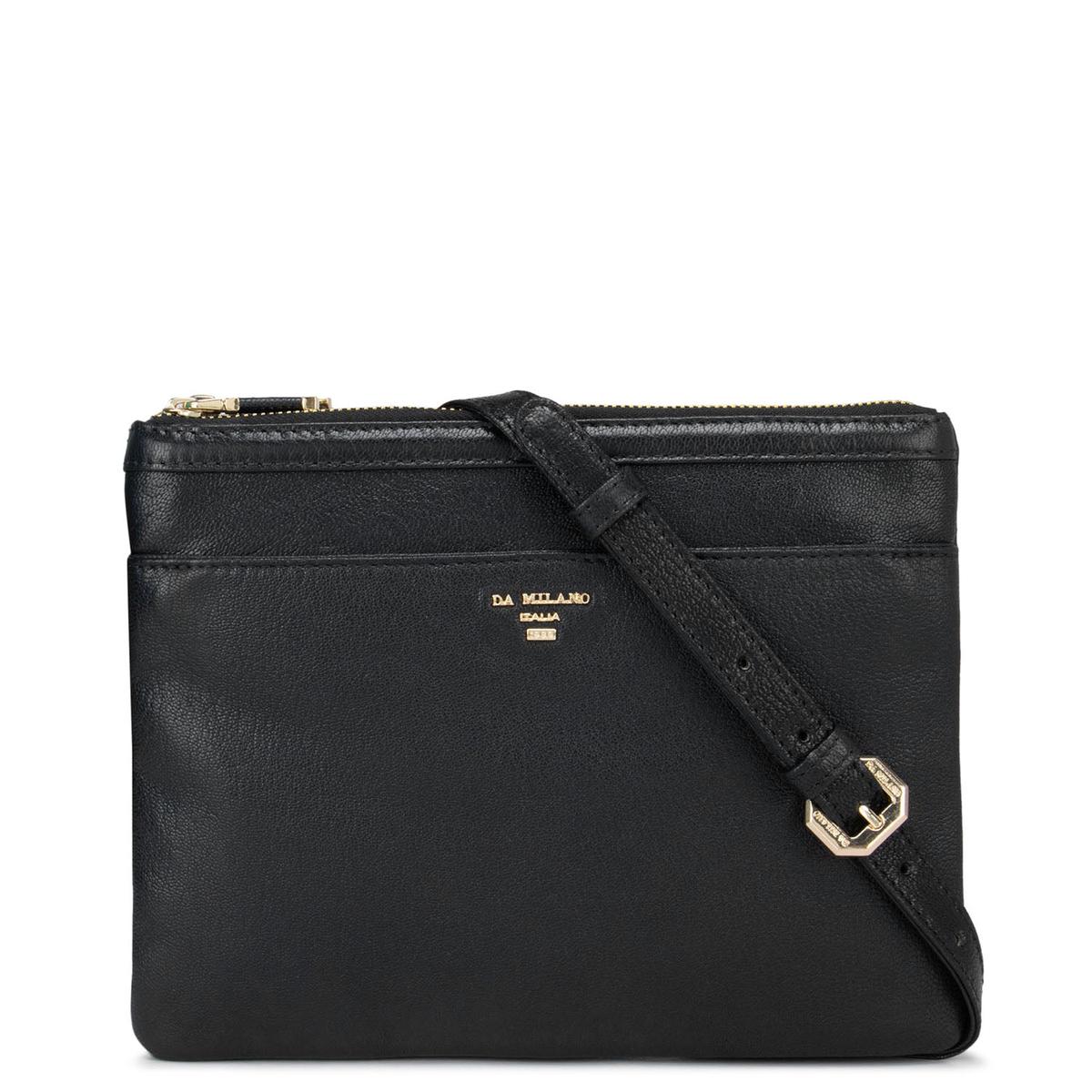 Small Wax Leather Sling - Black