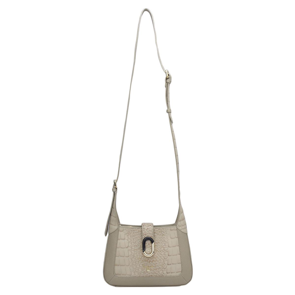 Small Croco Franzy Leather Sling - Frost