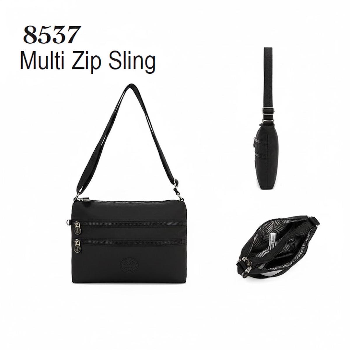 Free Spirit 8537 Multi Zip Sling Black