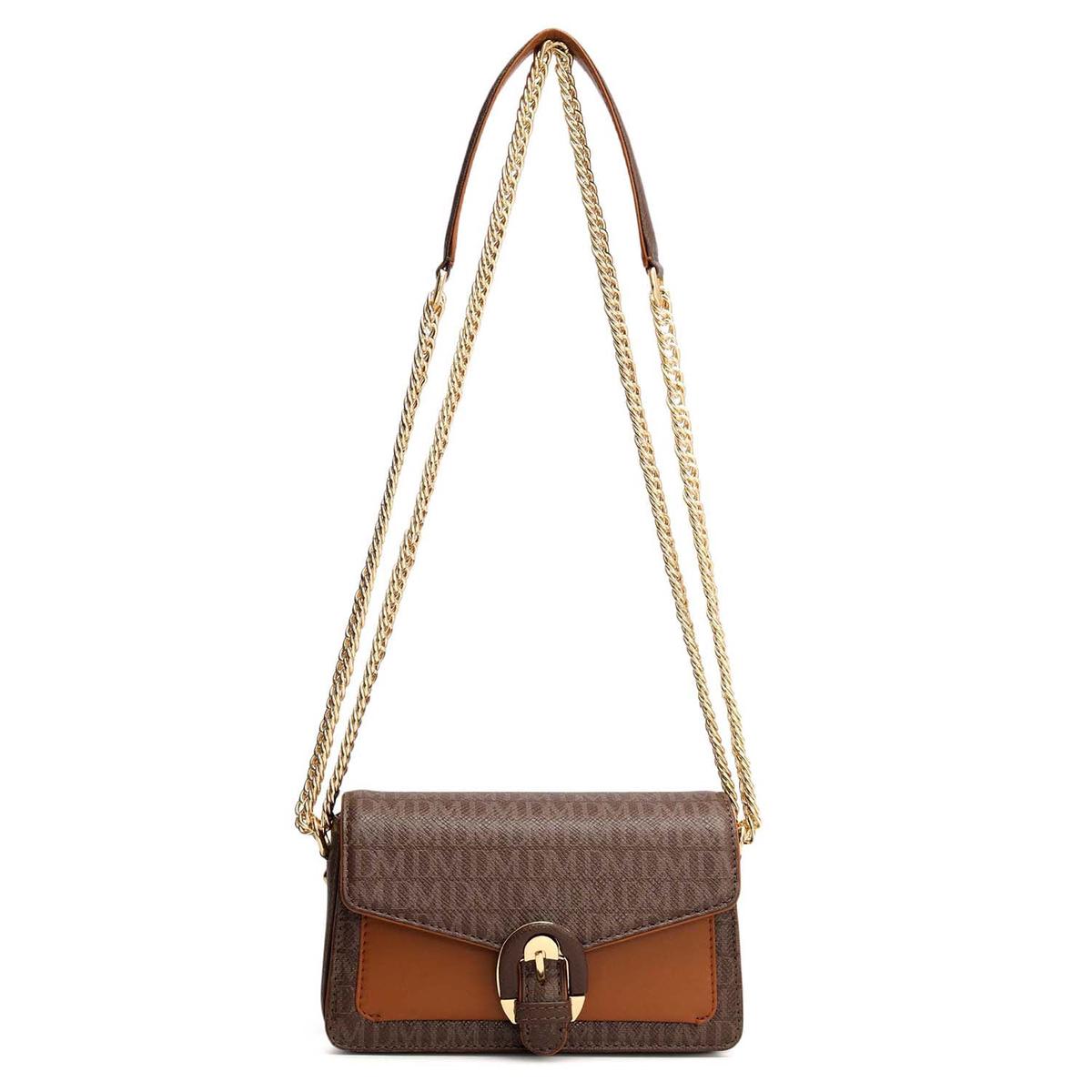 Small Monogram Leather Sling - Walnut