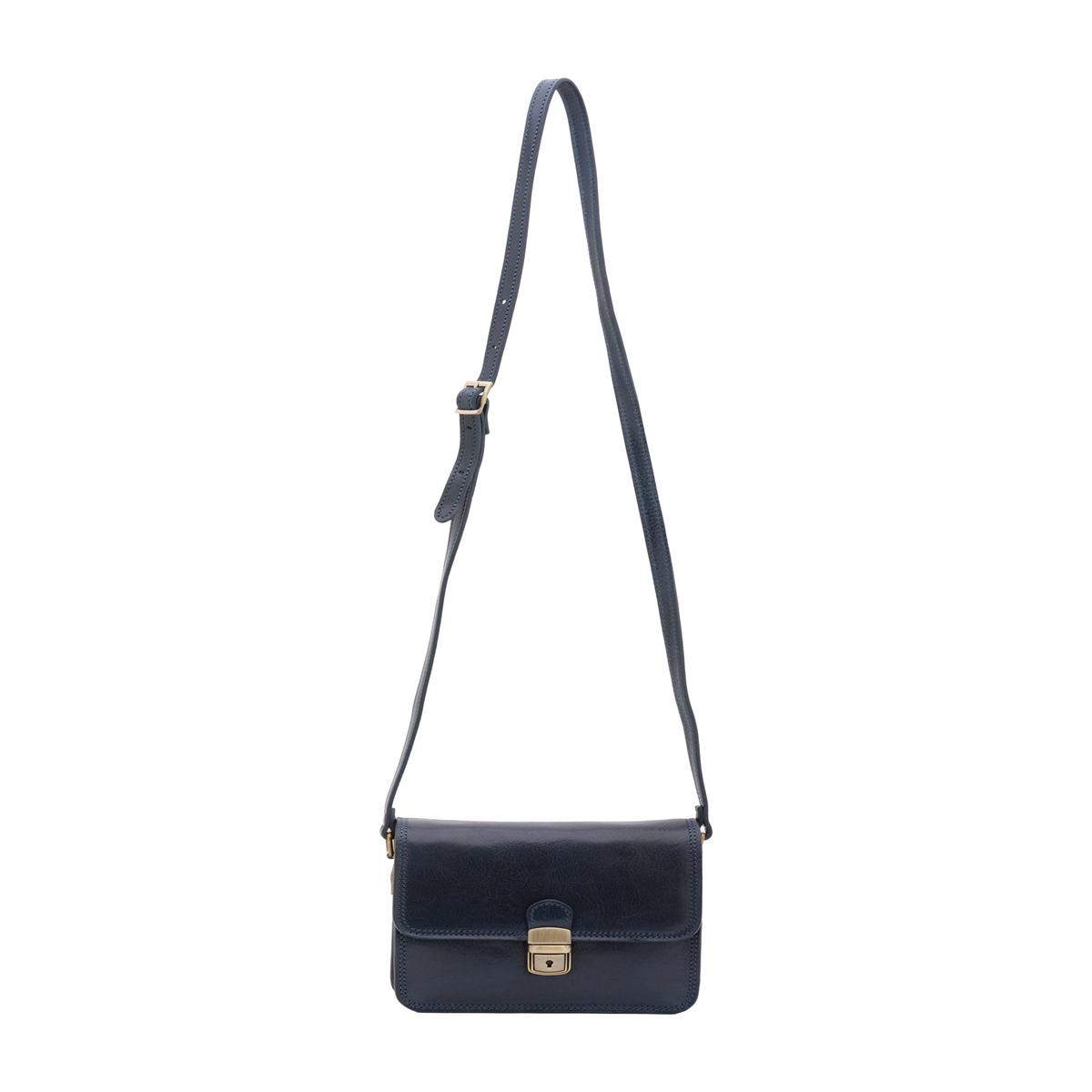 Women's Shoulder Bag Genuine Leather 5516-Blue