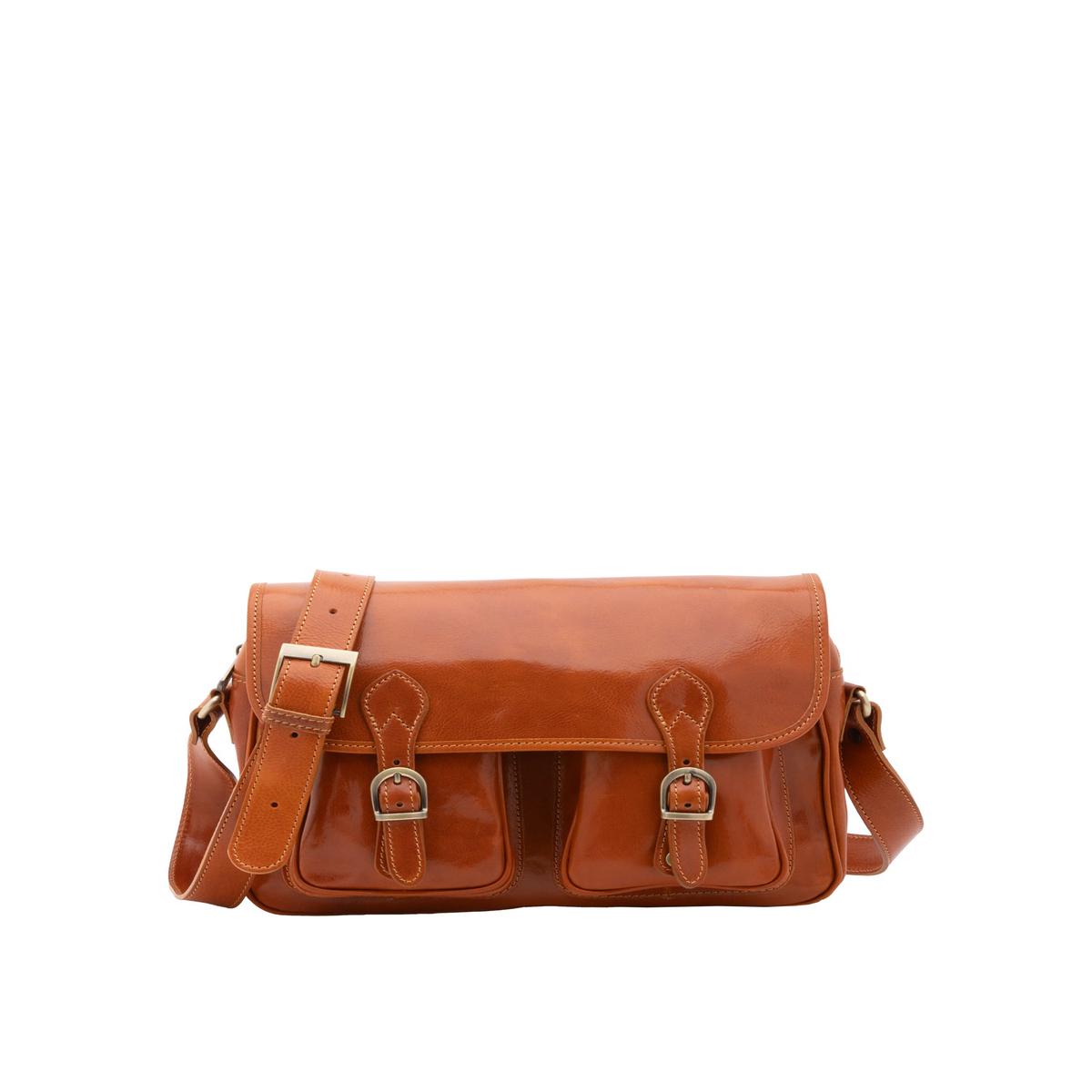 Women's Shoulder Bag Genuine Leather 5545-Cognac