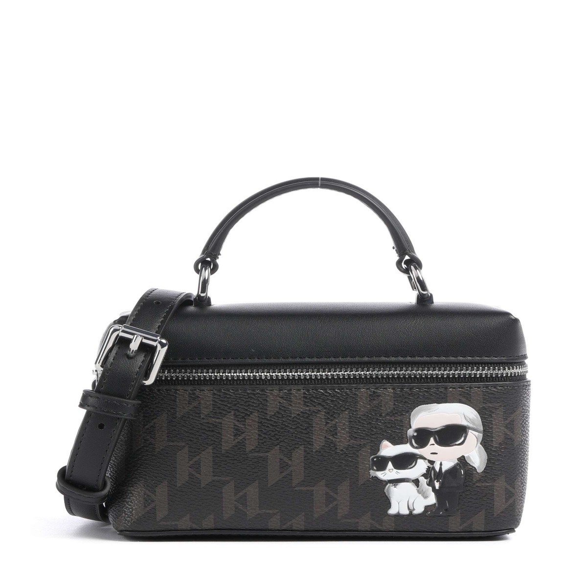 Karl Lagerfeld Ikon Monogram Small Crossbody bag brown/kl mono
