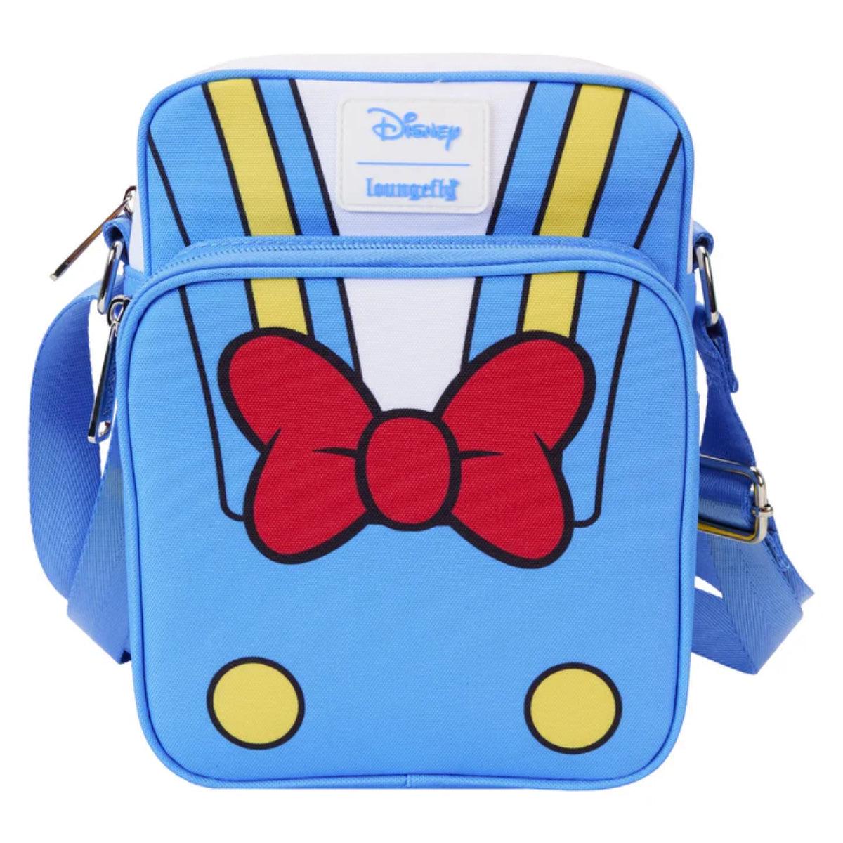 Loungefly Disney Donald Duck 90th Anniversary Passport Bag with Adjustable Shoulder Strap - Blue