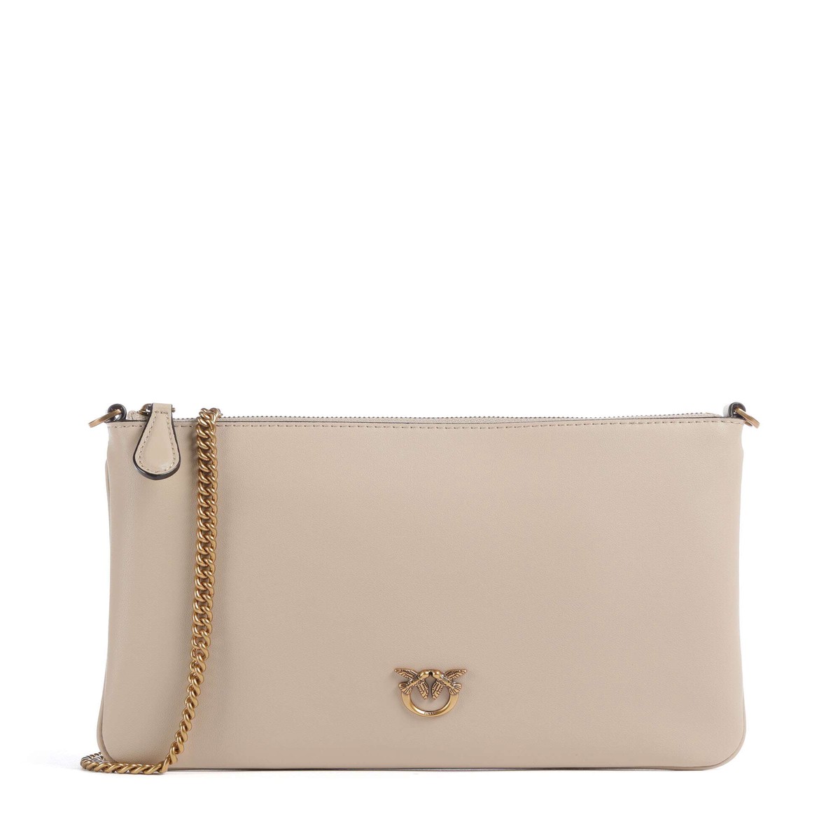 Pinko Flat Classic Crossbody bag beige/grigio fumo/antique gold